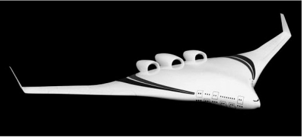  Aeronave X-48 BWB (Blended Wing Body) da NASA. 